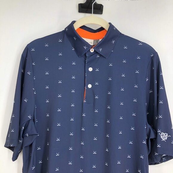 KJUS Navy Men's Golfer Polo in Atlanta Blue/White size 48 S - Picture 5 of 15